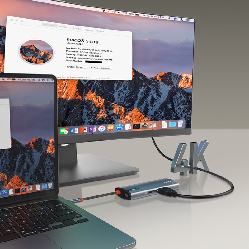 محطة إرساء LDNIO DS-15H متعددة الوظائف 5 في 1 بمنفذ USB-C، محول HDMI بدقة 4K، شحن سريع بقوة 100 واط PD، 3 منافذ USB 3.0، محور متعدد المنافذ للابتوب، ماك بوك والتابلت
