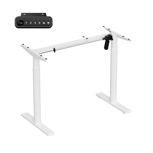 Avetron Electric Sit-Stand Desk Frame – 710-1190 mm Height, 84-130 cm Width Adjustable, 80 kg Load, Single Motor