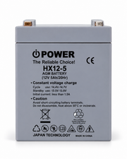 iPower AGM UPS Battery 12V 5Ah – Rechargeable Sealed Lead Acid Battery – 90 x 70 x 107mm – 1.6kg – Grey – UPS Backup Power