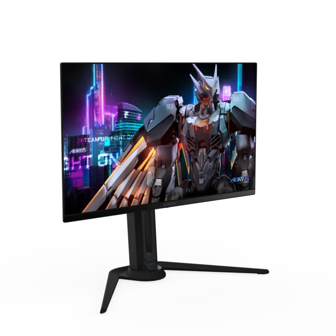 شاشة ألعاب جيجابايت أوروس FO27Q3 مقاس 27 بوصة QD-OLED — دقة 2560×1440 QHD، معدل تحديث 360 هرتز، زمن استجابة 0.03 مللي ثانية، 99% DCI-P3، دعم DisplayHDR True Black 500، منافذ HDMI 2.1 وDisplayPort 2.1، متوافقة مع G-SYNC وFreeSync (gigabyte.com)