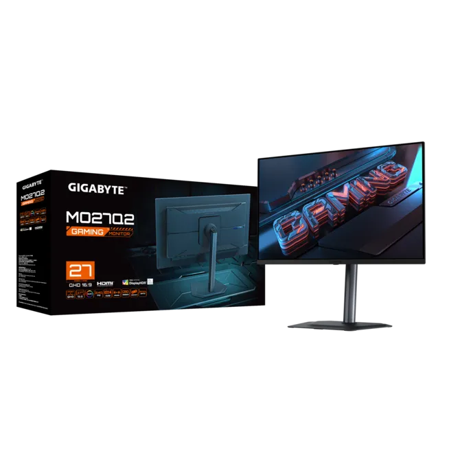 شاشة ألعاب جيجابايت M27Q2 مقاس 27 بوصة IPS، دقة QHD 2560×1440، 200 هرتز، 1 مللي ثانية، HDR ترو بلاك 400