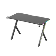 Avetron GT200 -4 RGB Gaming Desk – 1200×600 mm, 75 kg Load, 18 RGB Effects, Curved Rear Edge, Cup & Headphone Holders