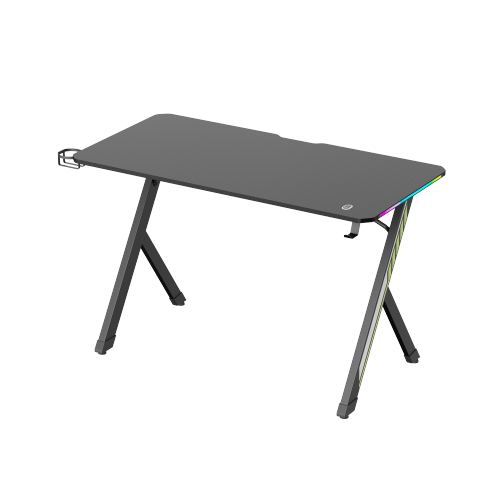 Avetron GT200 -4 RGB Gaming Desk – 1200×600 mm, 75 kg Load, 18 RGB Effects, Curved Rear Edge, Cup & Headphone Holders