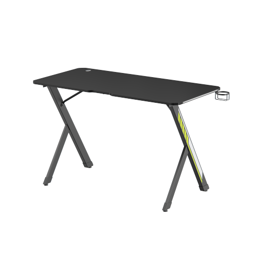 Avetron GT200 -4 RGB Gaming Desk – 1200×600 mm, 75 kg Load, 18 RGB Effects, Curved Rear Edge, Cup & Headphone Holders