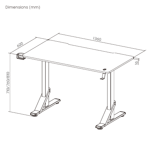 Avetron GT300  RGB Gaming Desk – 1360×600mm, 100 kg Load, 3-Height Modes (710/760/810mm), RGB Backlight, Cup & Headphone Holders