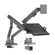 Avetron Nova Slim Mechanical Spring Monitor Arm w/ Laptop Tray – 17″–35″, 2–11 kg, Full Motion, Top-Side Mount