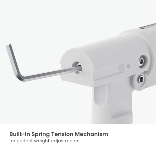 Avetron Nova Slim Mechanical Spring Monitor Arm w/ Laptop Tray – 17″–35″, 2–11 kg, Full Motion, Top-Side Mount