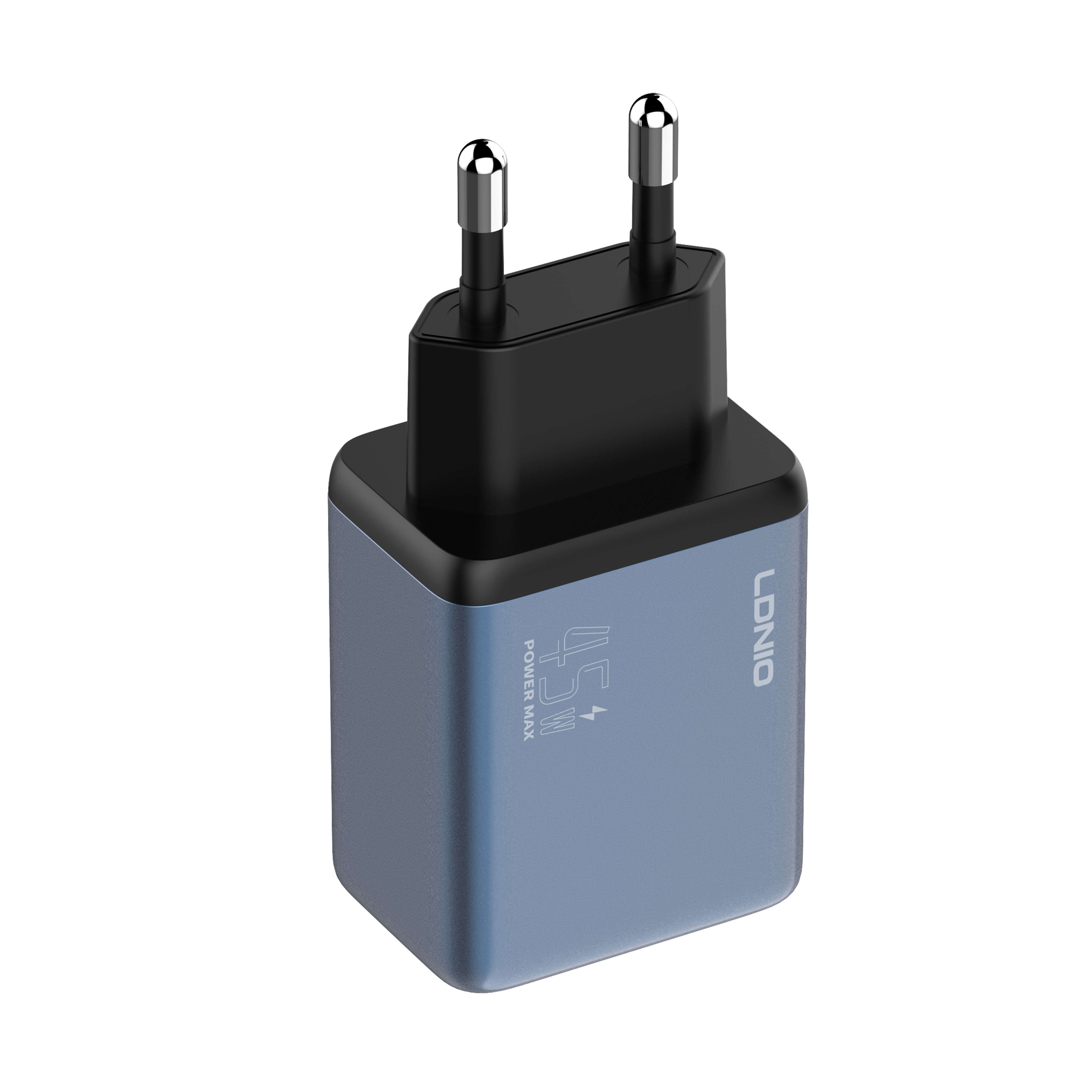LDNIO Q12 45W USB‑C & USB‑A GaN Super Fast Charger, Gallium Nitride PD & PPS Quick Charge Adapter, Compact Dual‑Port Travel Wall Charger
