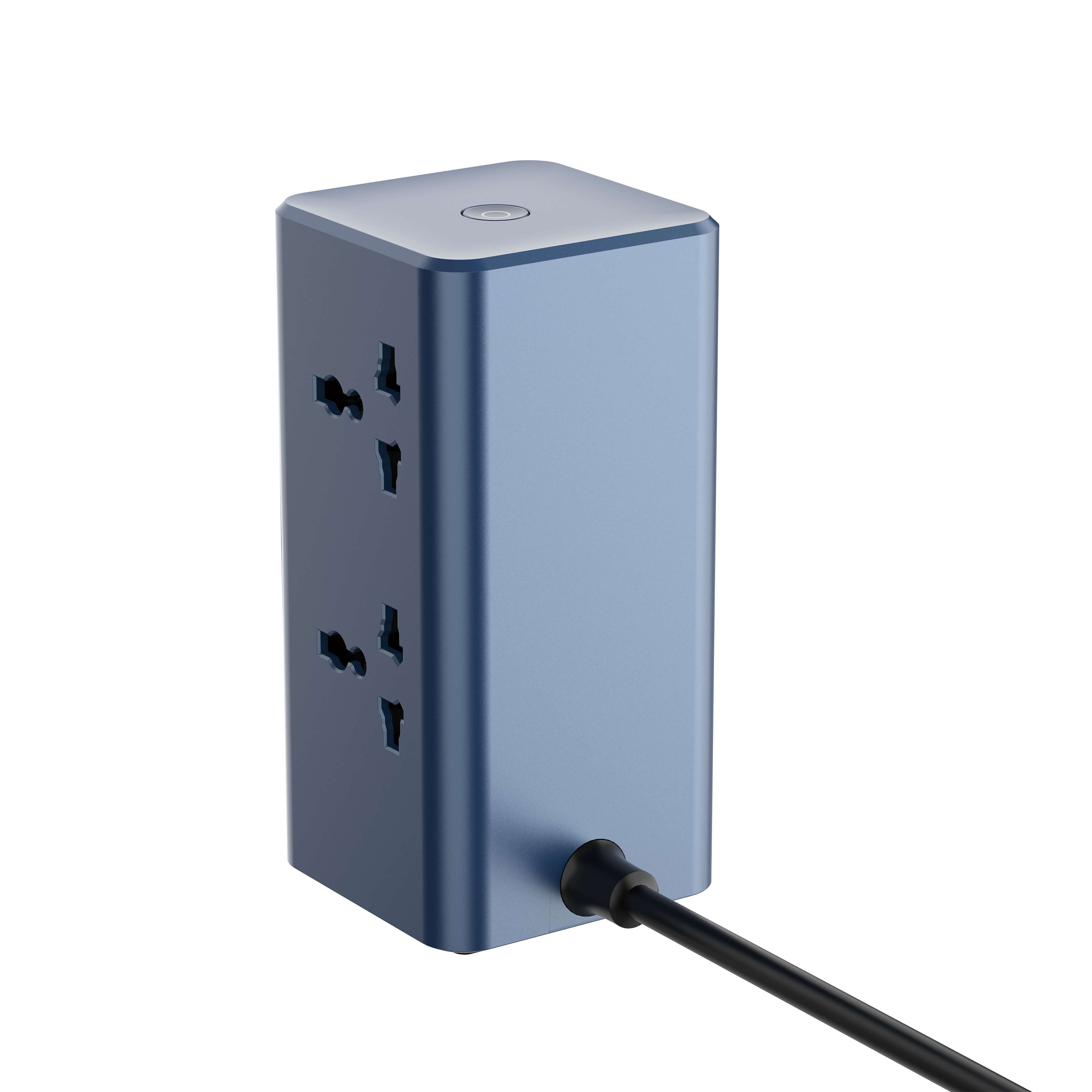 LDNIO SC2 45W Universal Power Strip Desktop LED Power Adapter, PD & QC3.0 Fast Charging, 4‑Outlet Extension with Dual USB‑C & USB‑A Ports