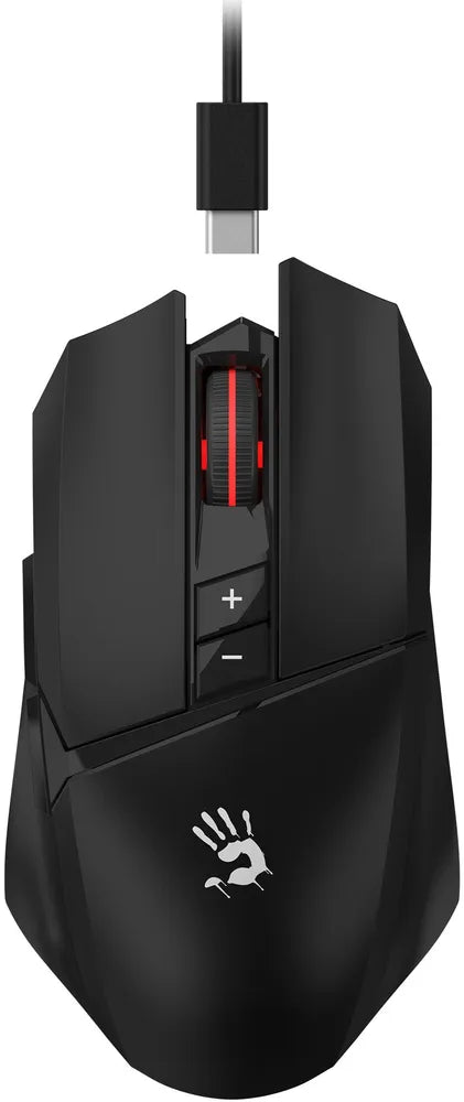 Bloody R36 Ultra 2.4GHz Wireless Gaming Mouse, 12000 CPI, 1000Hz Report Rate, 300IPS, 75 Hours Playtime, Type-C cable