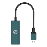 محول شبكة HP DHC-CT101 2 في 1 من USB 3.0 إلى RJ45 Lan Gigabit Ethernet - سرعة نقل 1000 ميجابت في الثانية - متوافق مع أنظمة متعددة - مصنوع من سبائك الألومنيوم