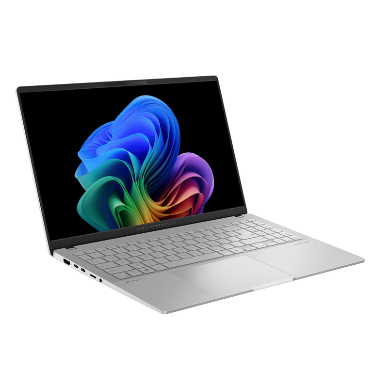 ASUS Vivobook S 15 S5507 Copilot 15.6 بوصة 3K OLED لاب توب Snapdragon X Elite X1E 78 100 - ذاكرة الوصول العشوائي 32 جيجابايت - 1 تيرابايت SSD - مشترك - WIN 11 (فضي رائع)