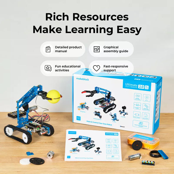 Makeblock mBot Ultimate 10-in-1 Robot Kit – Advanced STEM Learning with Arduino & Raspberry Pi Compatibility