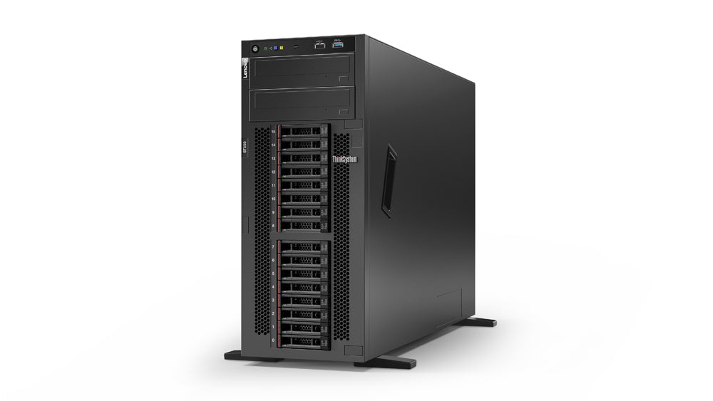 Lenovo ST550 V2 Tower Server CPU 2.4GHZ Xeon Silver 4210 10Core, Ram 32GB DDR4 , 2X 1.2TB SAS 10k , 750WATT P.S