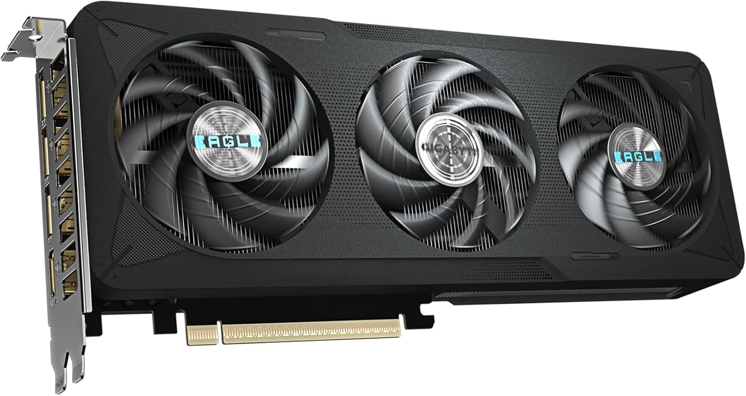 GIGABYTE GeForce RTX 5060 EAGLE MAX OC 8GD – 8 GB GDDR7, 128-bit, PCIe 5.0, 2550 MHz Boost, WINDFORCE Cooling, DisplayPort 2.1b×3 & HDMI 2.1b