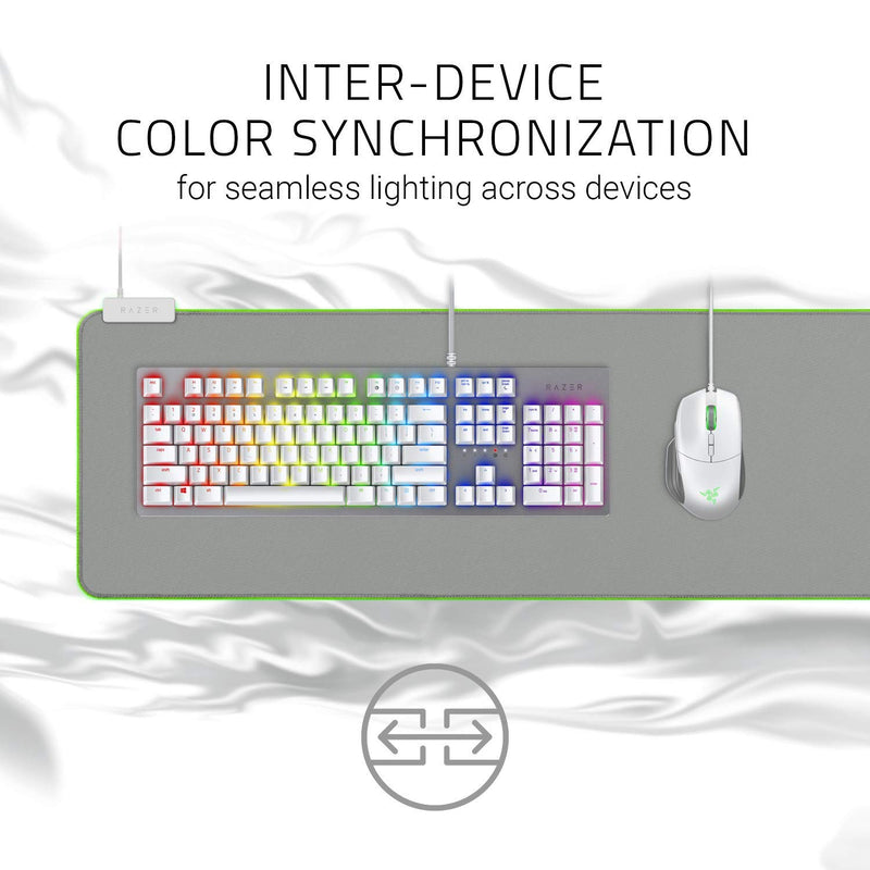 Razer Goliathus Extended Chroma - حصيرة ماوس ألعاب ناعمة مع Chroma - Mercury - عبوة FMRL