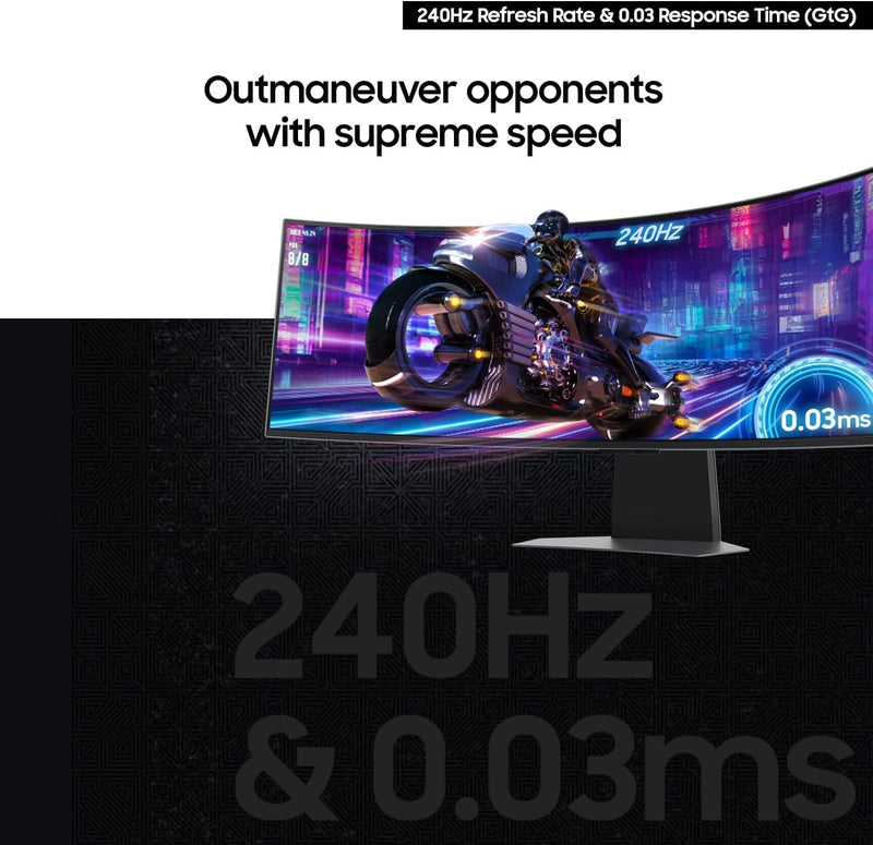 شاشة ألعاب سامسونج Odyssey QD-OLED G8 المنحنية مقاس 34 بوصة