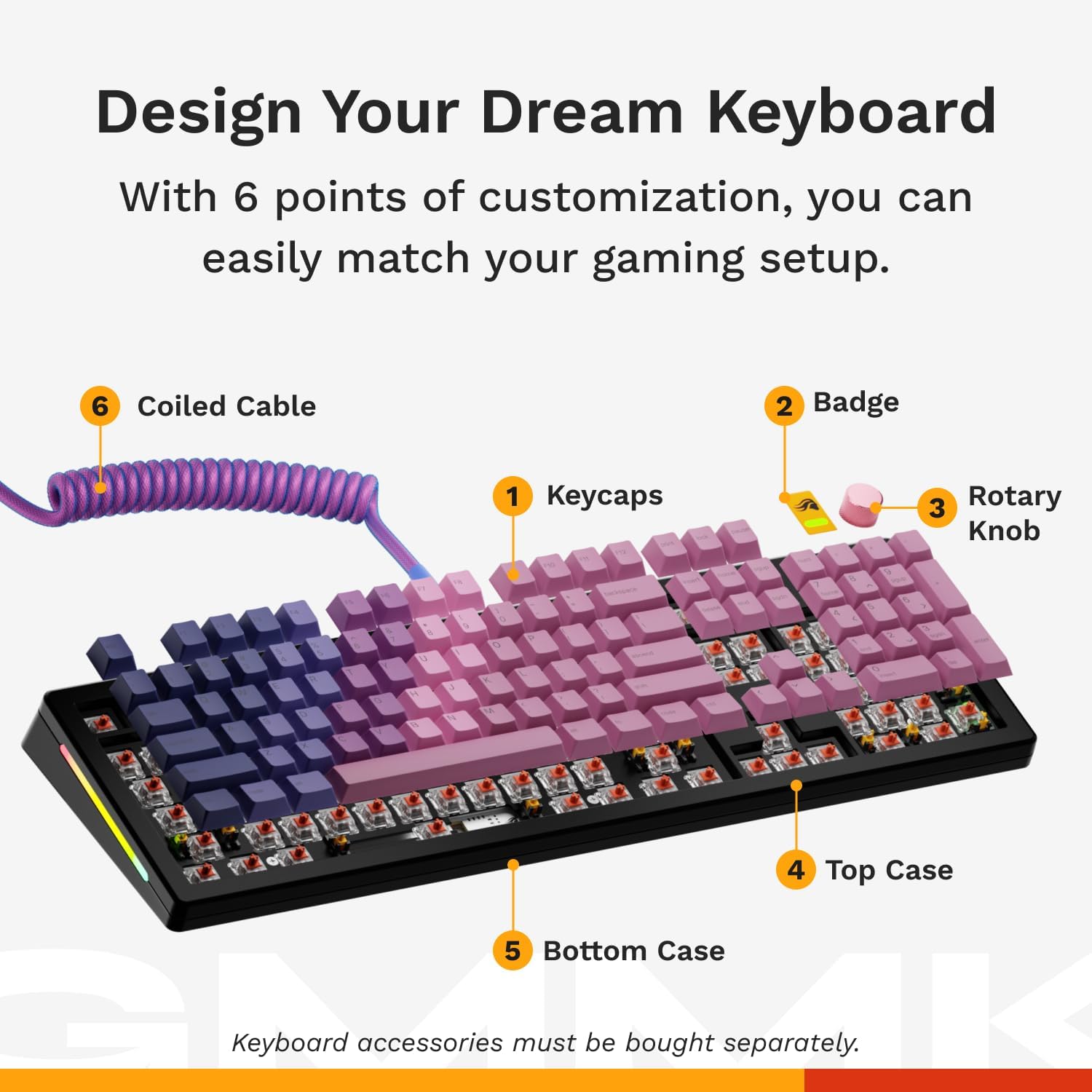Glorious GMMK 3 HE 100% Prebuilt Mechanical Gaming Keyboard White – Hall Effect Magnetic Switches, Rapid Trigger, 8K Polling Rate, Hot-Swappable, RGB Lighting, Full-Size Keyboard with USB-C