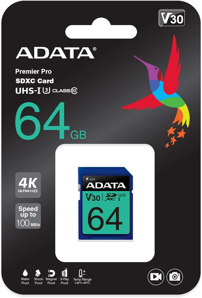 ADATA Premier Pro Memory Card SD 5.0 - 64GB - SDXC UHS-I