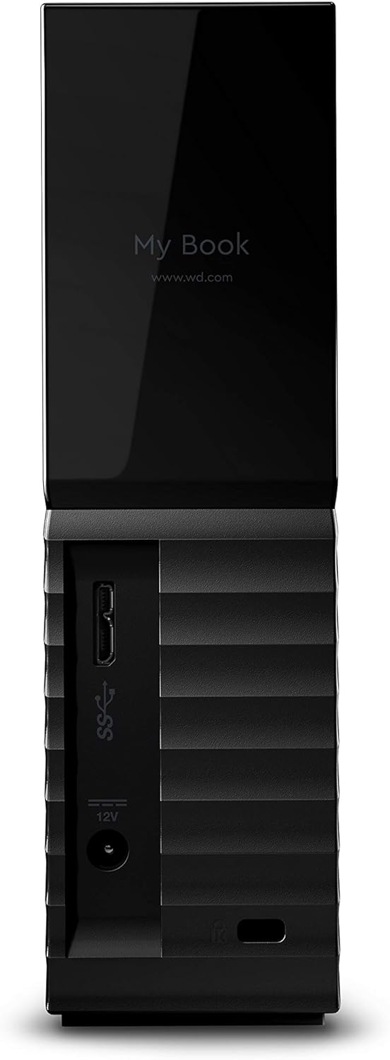 قرص صلب خارجي WD My Book سعة 8 تيرابايت لسطح المكتب، USB 3.0، تشفير AES 256 بت، نسخ احتياطي تلقائي