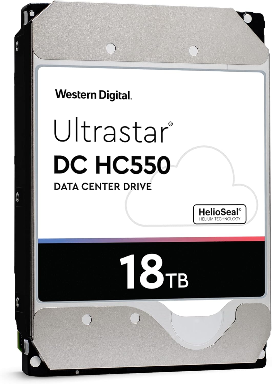 WD Ultrastar DC HC550 18TB Enterprise HDD, 3.5-Inch Internal Hard Drive, 7200RPM, SATA 6Gb/s, 512MB Cache, Data Center Storage, Model WUH721818ALE6L4