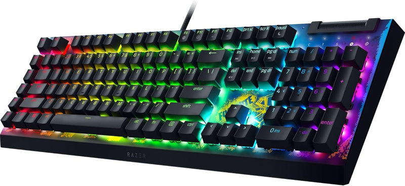 Razer BlackWidow V4 X - فورتنايت Edition Mechanical Gaming Keyboard with RGB (Yellow Switches, 6 Custom Macro Keys, Doubleshot ABS Keycaps) QWERTY US Keyboard | Fortnite