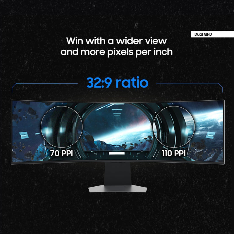 شاشة ألعاب سامسونج Odyssey QD-OLED G8 المنحنية مقاس 34 بوصة