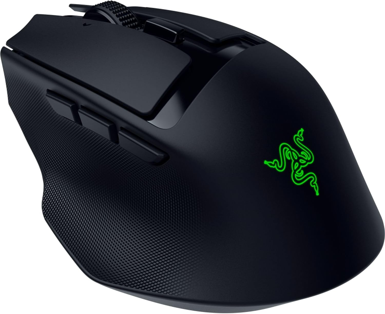 Razer Basilisk Mobile - Small Portable Ergonomic Wireless Gaming Mouse - AI Prompt Master - Focus X 18K Sensor (Tri-Mode Connectivity, Up to 105 Hour, Mouse Switches Gen-3)