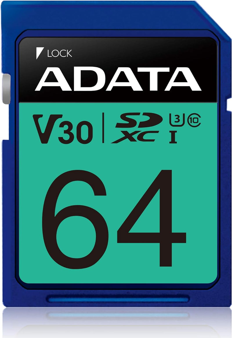 بطاقة ذاكرة ADATA Premier Pro SD 5.0 ​​- 64 جيجابايت - SDXC UHS-I