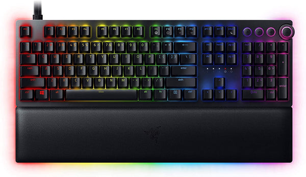 Razer Huntsman V2 - لوحة مفاتيح الألعاب الضوئية (Clicky Purple Switch) - تخطيط أمريكي - تغليف FRML