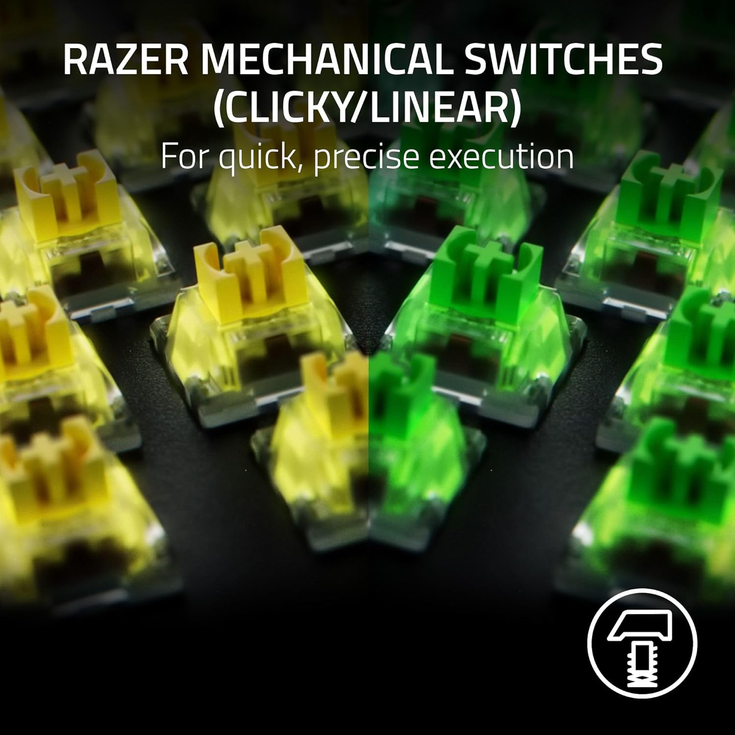 Razer BlackWidow V4 X - Fortnite Edition Mechanical Gaming Keyboard with RGB (Yellow Switches, 6 Custom Macro Keys, Doubleshot ABS Keycaps) QWERTY US Keyboard