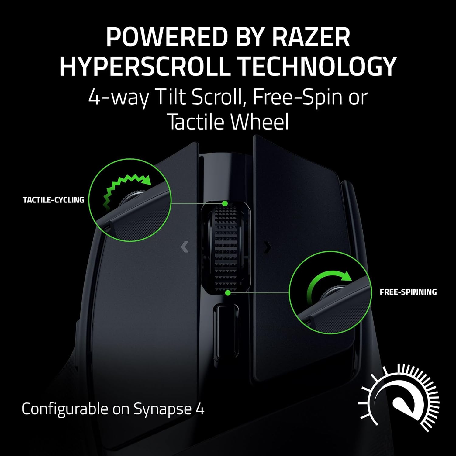 Razer Basilisk Mobile - Small Portable Ergonomic Wireless Gaming Mouse - AI Prompt Master - Focus X 18K Sensor (Tri-Mode Connectivity, Up to 105 Hour, Mouse Switches Gen-3)