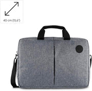 Hama Genua Laptop Bag for 15.6" Laptop , Padded Laptop Compartment , Organizer Pocket , Adjustable Shoulder Strap , Trolley Strap , Polyester,| Grey