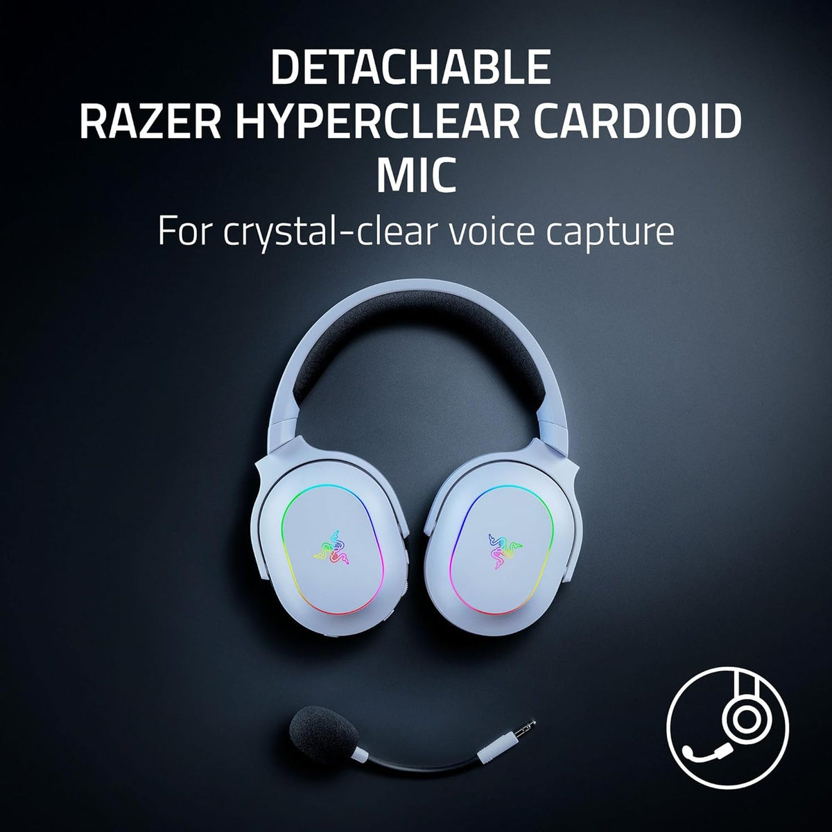 Razer Barracuda X Chroma Wireless Gaming Headset - TriForce 40mm Drivers - Dual Wireless (2.4GHz & Bluetooth) - 6-Zone Chroma RGB - Detachable HyperClear Cardioid Mic - 70-Hour Battery