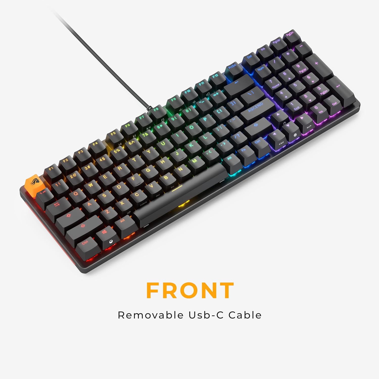 Glorious GMMK Mechanical Gaming Keyboard – Hot Swappable RGB Wired Keyboard, Modular Design, Full Size / TKL / Compact 60%, Custom Switch Support (Cherry, Gateron, Kailh), N-Key Rollover