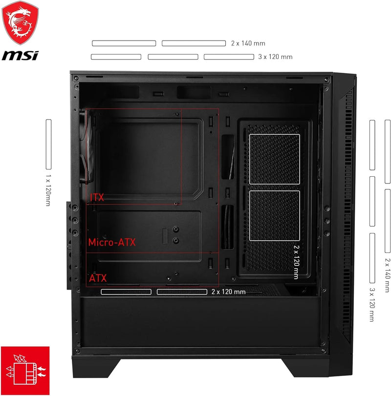 MSI - MAG FORGE 320R AIRFLOW - PC case - Medium Tower