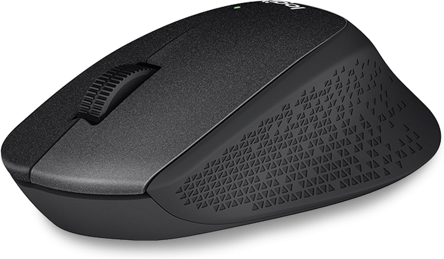 ماوس لوجيتك M330 سايلنت بلس لاسلكي، نقرات هادئة SilentTouch، تصميم مريح لليد اليمنى، تتبع عالي الدقة، نطاق لاسلكي 10 أمتار، مستقبل USB، عمر بطارية 24 شهر، أسود