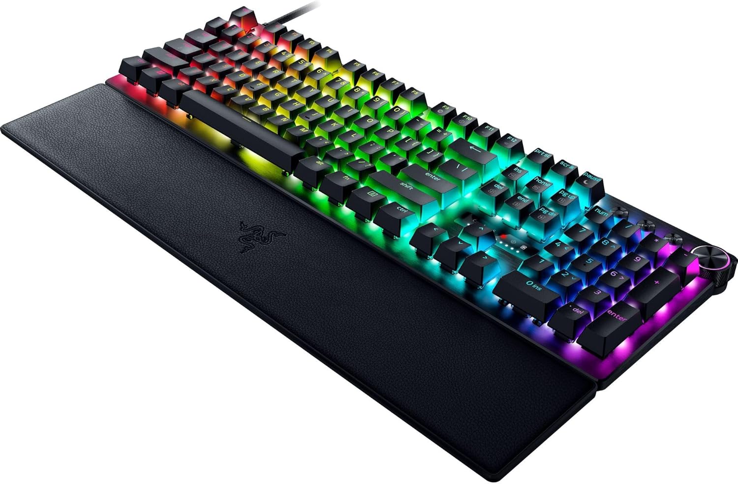 Razer Huntsman V3 Pro Esports Gaming Keyboard: Analog Optical Switches - Razer Snap Tap - Rapid Trigger - Adjustable Actuation - Media Keys & Dial - Doubleshot PBT Keycaps - Wrist Rest - Black