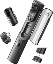 ميكروفون BOYA Magic-05 لاسلكي بمشبك USB-C، صوت بجودة 48kHz/24-bit، إلغاء ضوضاء بالذكاء الاصطناعي، نطاق يصل إلى 100m، بطارية تدوم 30H، مسار أمان ومحدد للصوت، لنظامي Android وiPhone 15/16/17 – أسود