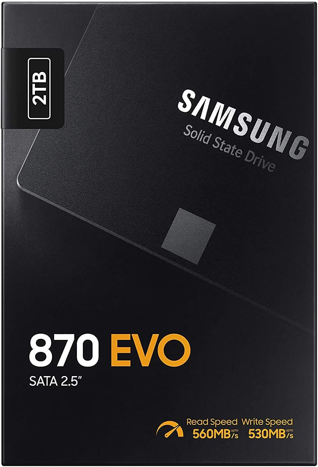 Samsung 870 EVO 2TB SATA III 2.5" Internal SSD, High-Speed Solid State Drive, Up to 560MB/s Read, 530MB/s Write, Reliable Performance, Model MZ-77E2T0B/AM