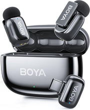 BOYA Mini 2 USB-C Wireless Lavalier Microphone , 48kHz/24-bit Audio , AI Noise Cancellation , 100m Wireless Range , Up to 30H Battery Life , Ultra-Mini Clip-On Mic for Android, iPhone 15/16, TikTok & YouTube – Space Gray