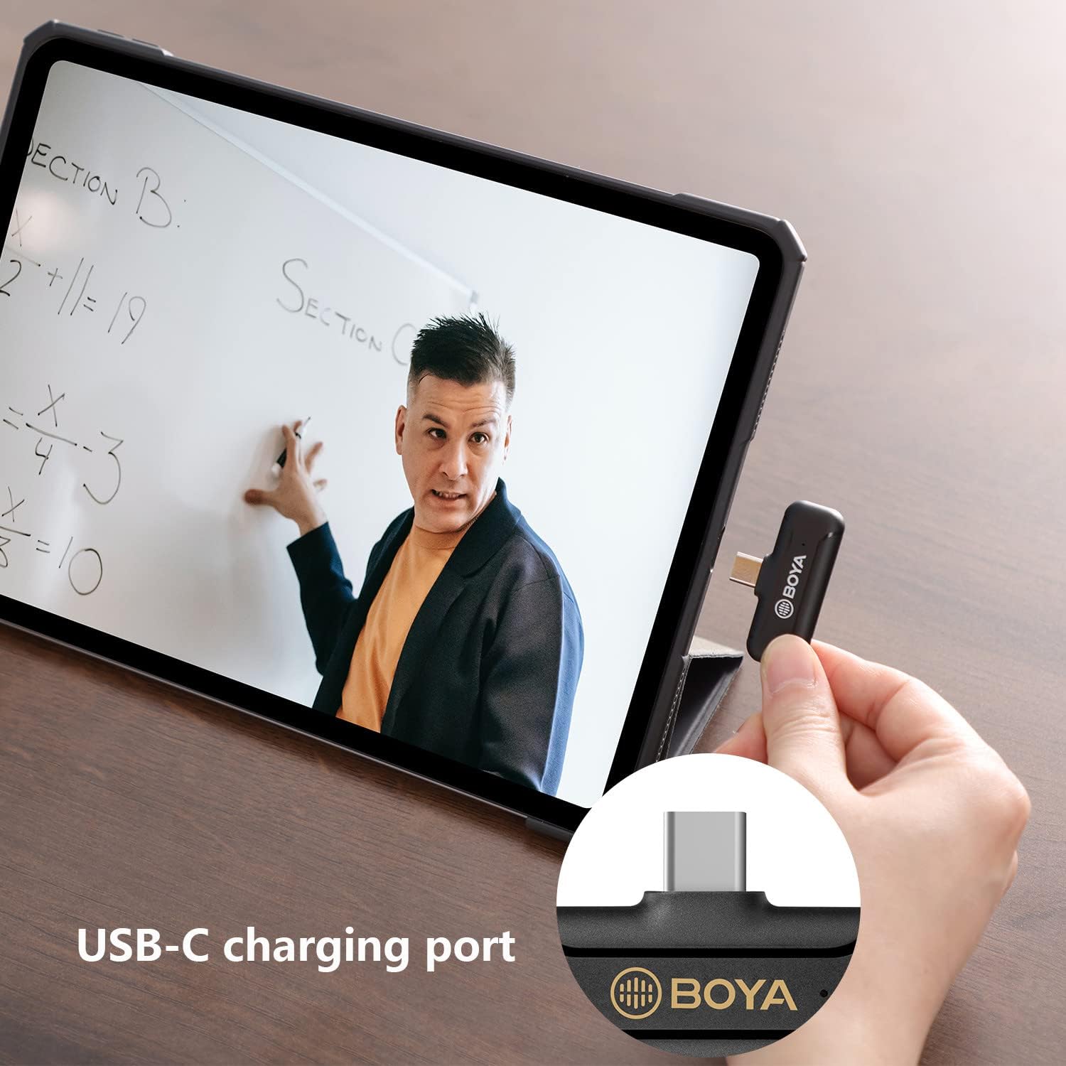 نظام ميكروفون لاسلكي BOYA BY-WM3T2-U2 بتردد 2.4 جيجاهرتز مع جهازي إرسال ومستقبل USB-C - ميكروفون صغير الحجم لأجهزة Android والأجهزة اللوحية وأجهزة USB-C