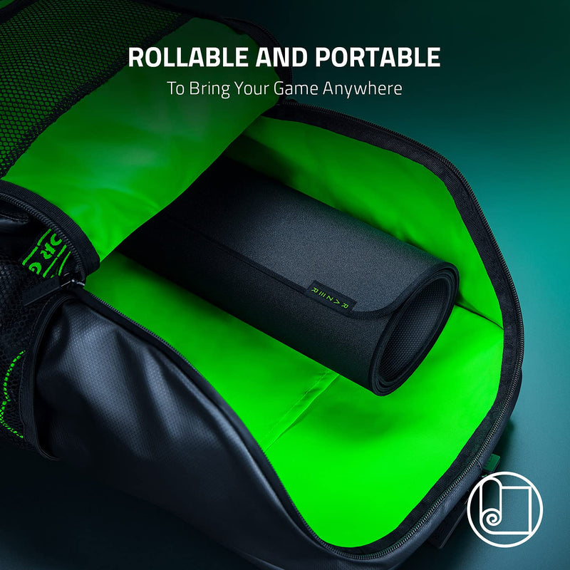 Razer Strider Hybrid XXLarge Mouse Mat Soft Base & Smooth Glide: Firm Gliding Surface - Anti-Slip Base - Rollable & Portable - Anti-Fraying Stitched Edges - Water-Resistant