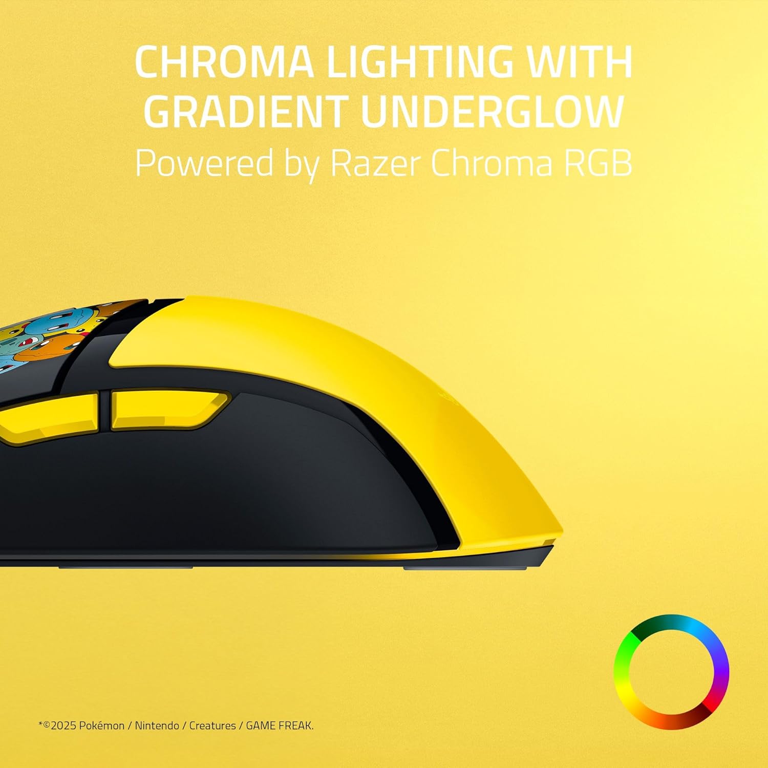 Razer Cobra Wired Gaming Mouse – 58 g , Gen-3 Optical Switches , Chroma RGB Underglow, 8500 DPI , Speedflex Cable - Pokémon Edition