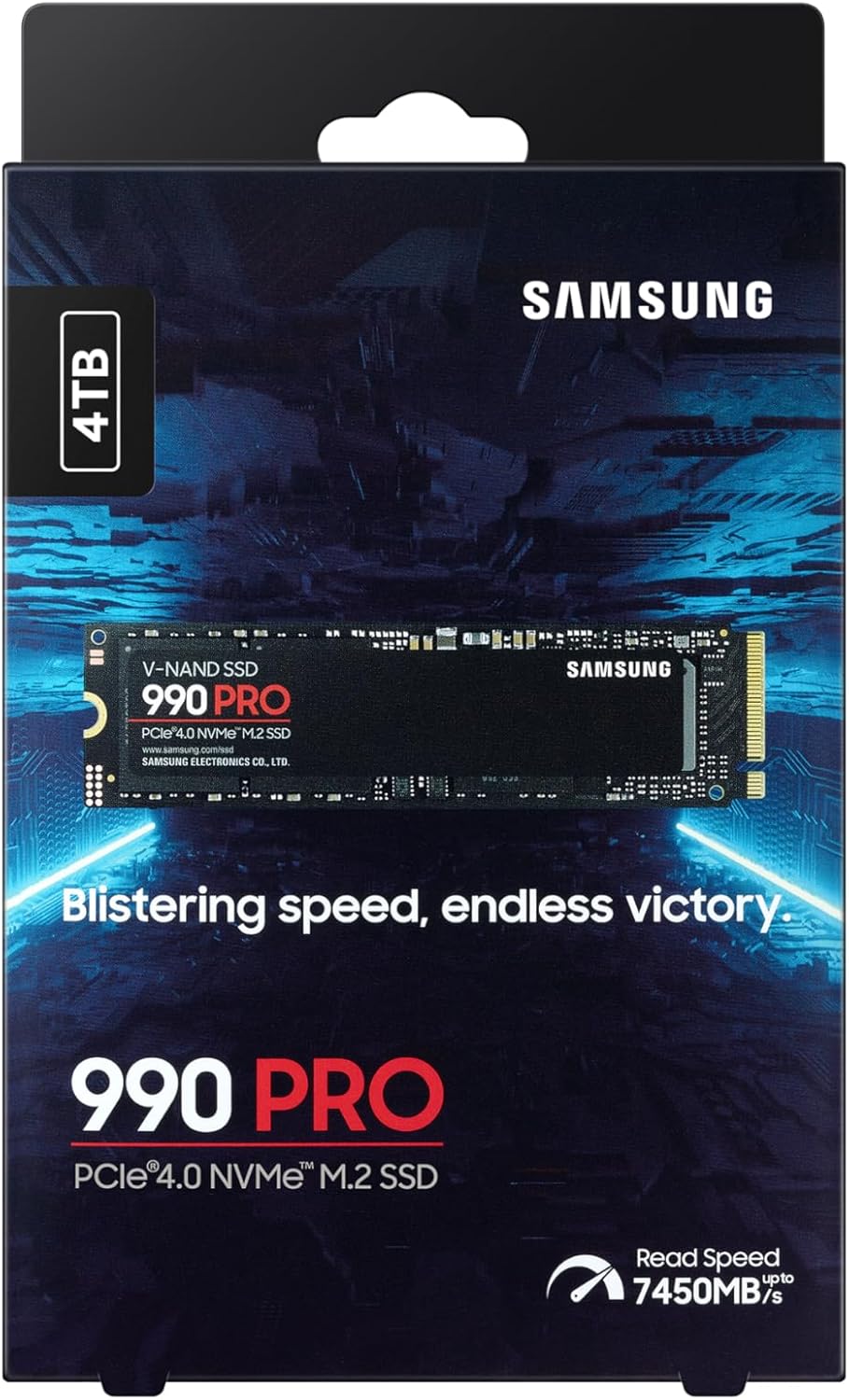 Samsung 990 PRO 4TB NVMe PCIe Gen 4.0 M.2 SSD – Up to 7,450 MB/s