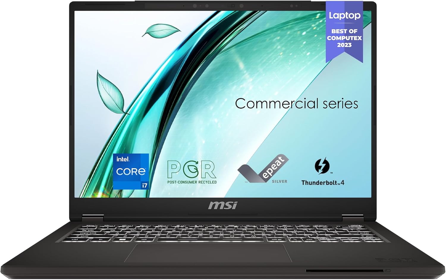 كمبيوتر محمول MSI Commercial 14 H A2RM - شاشة 14 بوصة - معالج Core 7 240H - ذاكرة وصول عشوائي DDR4 سعة 16 جيجابايت - قرص SSD NVMe سعة 512 جيجابايت - نظام التشغيل Windows 11 Pro