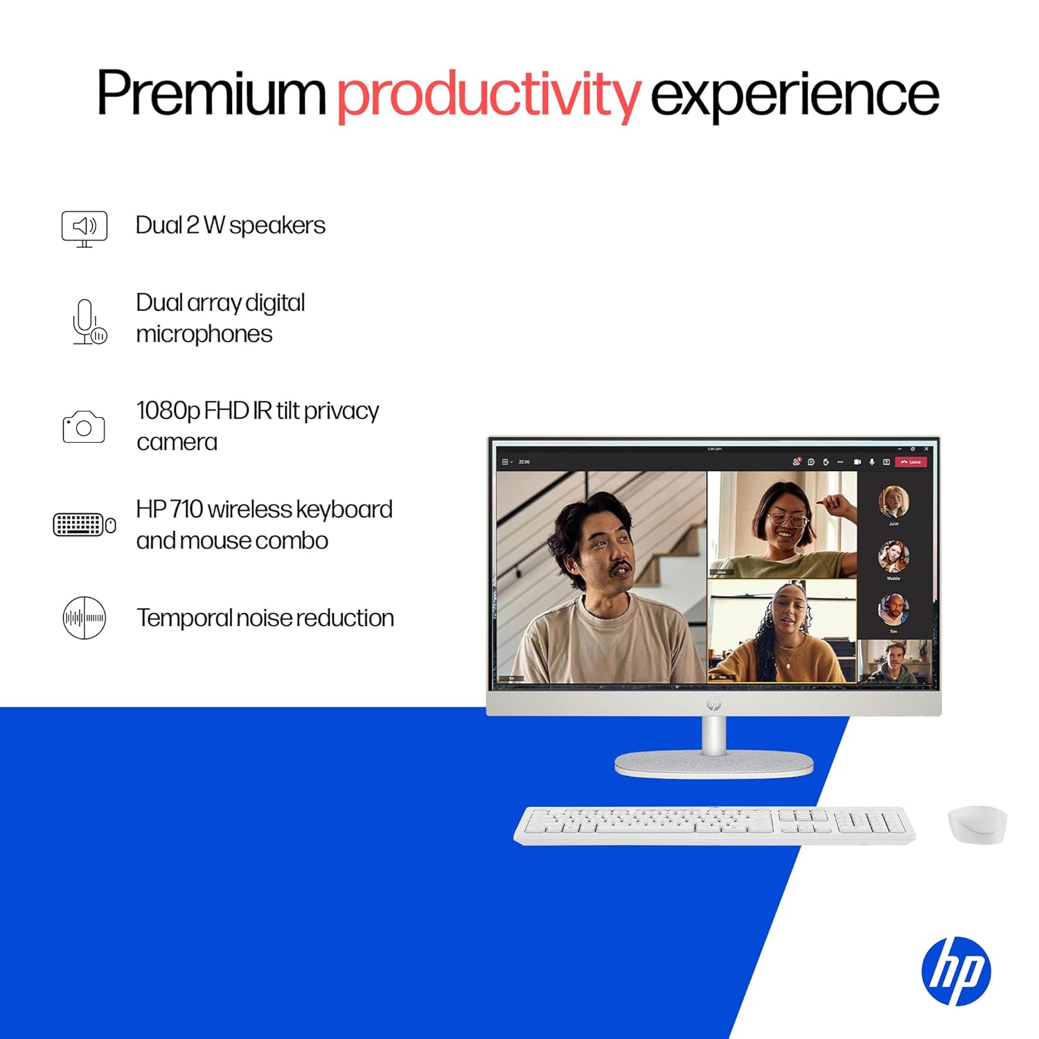 كمبيوتر HP الكل في واحد 27-cr1004ne - شاشة لمس 27 بوصة FHD 60 هرتز - معالج Intel Core Ultra 7 155U - ذاكرة عشوائية 16 جيجابايت - قرص صلب SSD بسعة 512 جيجابايت - بطاقة رسومات مشتركة - نظام تشغيل ويندوز 11 برو K
