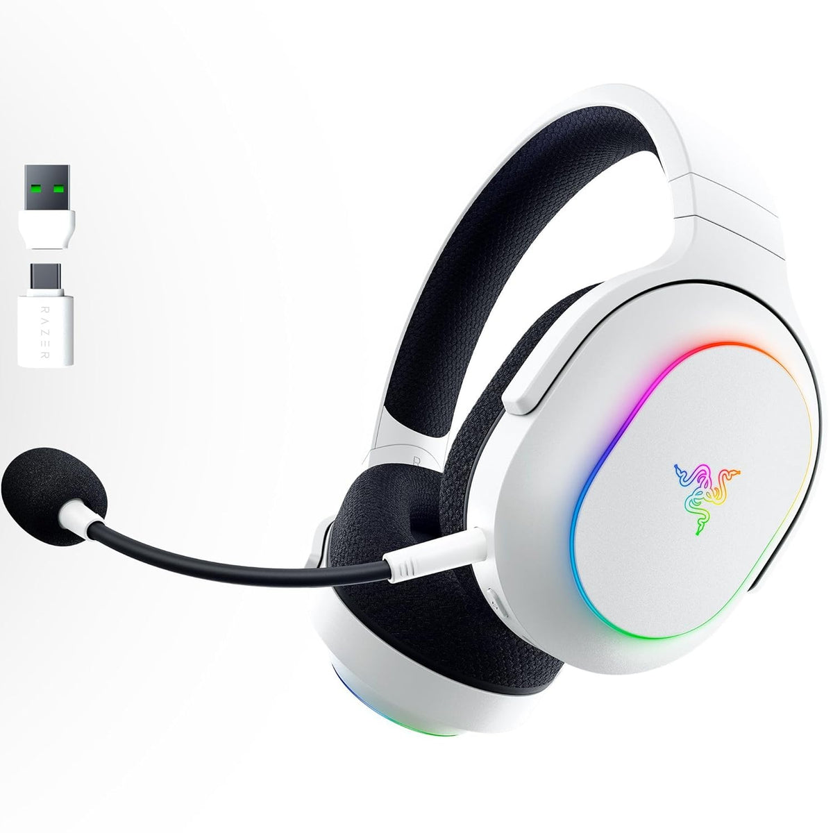 Razer Barracuda X Chroma Wireless Gaming Headset - TriForce 40mm Drivers - Dual Wireless (2.4GHz & Bluetooth) - 6-Zone Chroma RGB - Detachable HyperClear Cardioid Mic - 70-Hour Battery