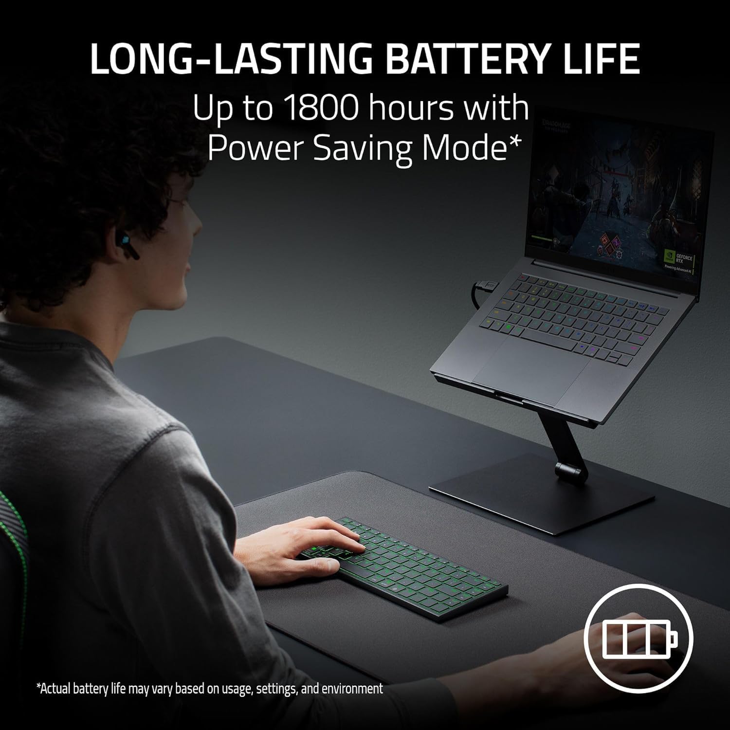 Razer Joro Ultra-Thin Wireless Gaming Keyboard – 75% Layout, Low-Profile Scissor Switches, RGB, Bluetooth + USB-C