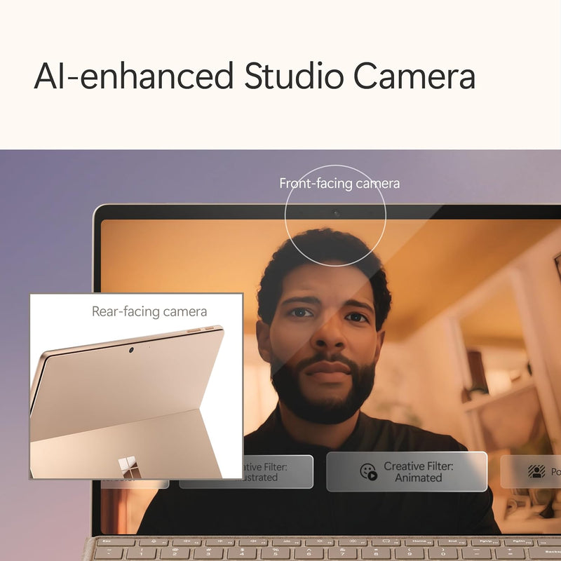 Microsoft Surface Pro 2-in-1 Laptop/Tablet (2024), Windows 11 Copilot+ PC, 13" Touchscreen Display, Snapdragon X Plus (10 Core), 16GB RAM, 512GB Storage